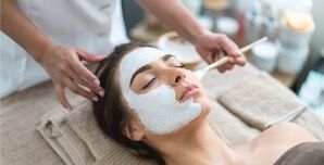 Image of a young woman getting a facial, San Diego Skin Facials