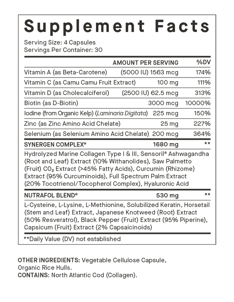 Nutrafol Hair Growth Supplement for Women Cosmetic Laser Dermatology
