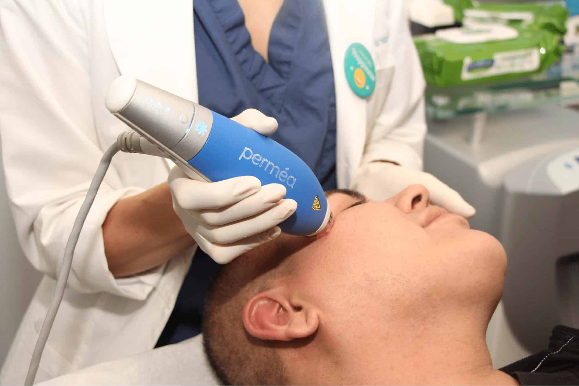 Laser skin resurfacing procedure at cosmetic laser dermatology