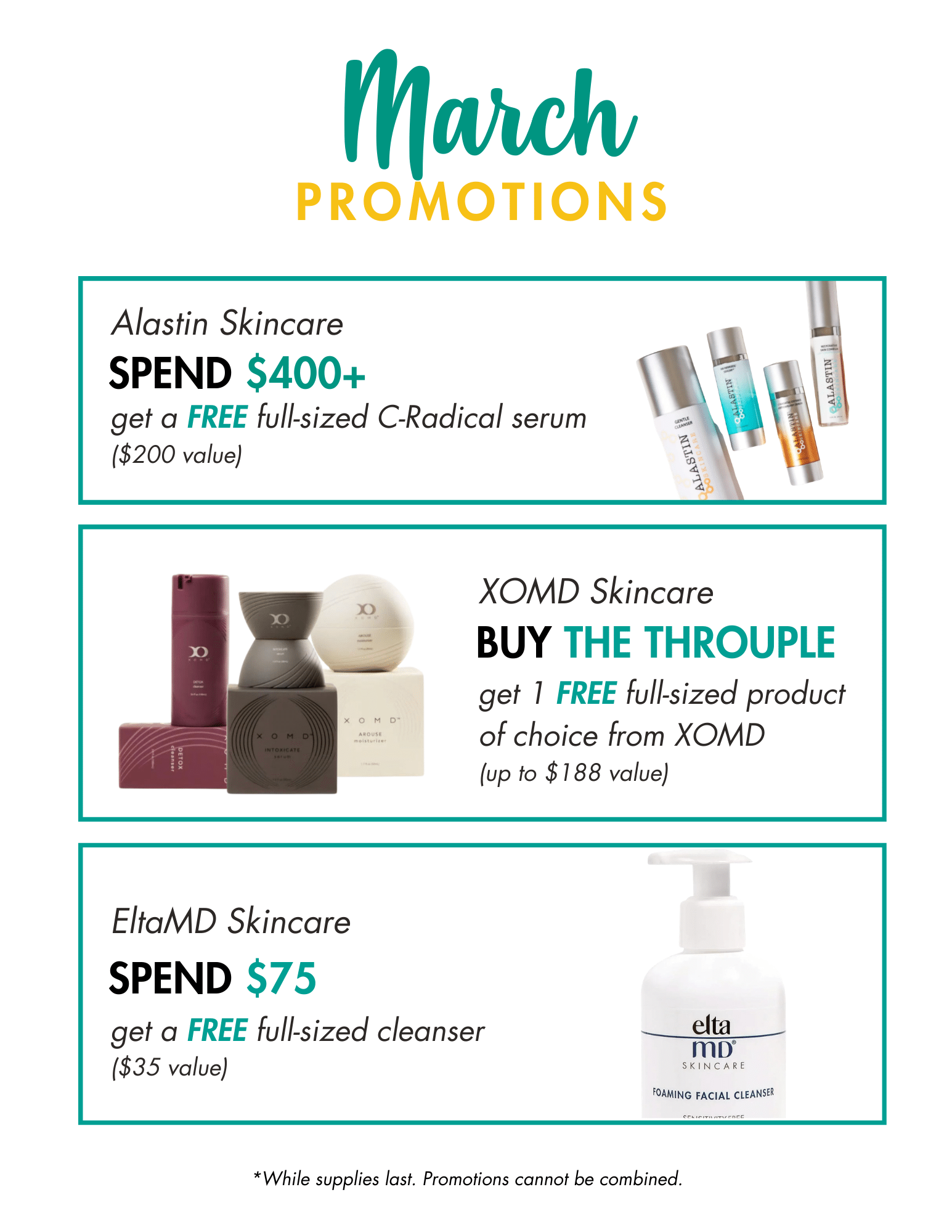 March Skincare Promotions