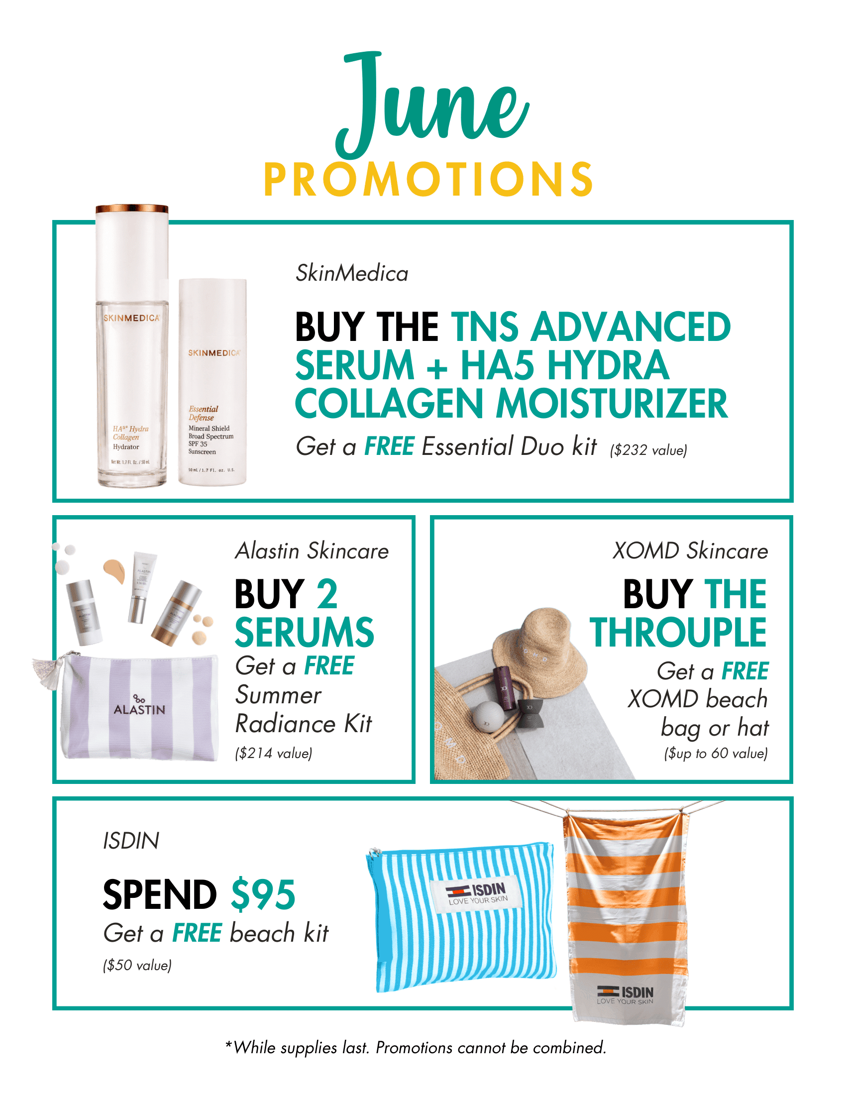 June Skincare Promotions counter card call for me details!