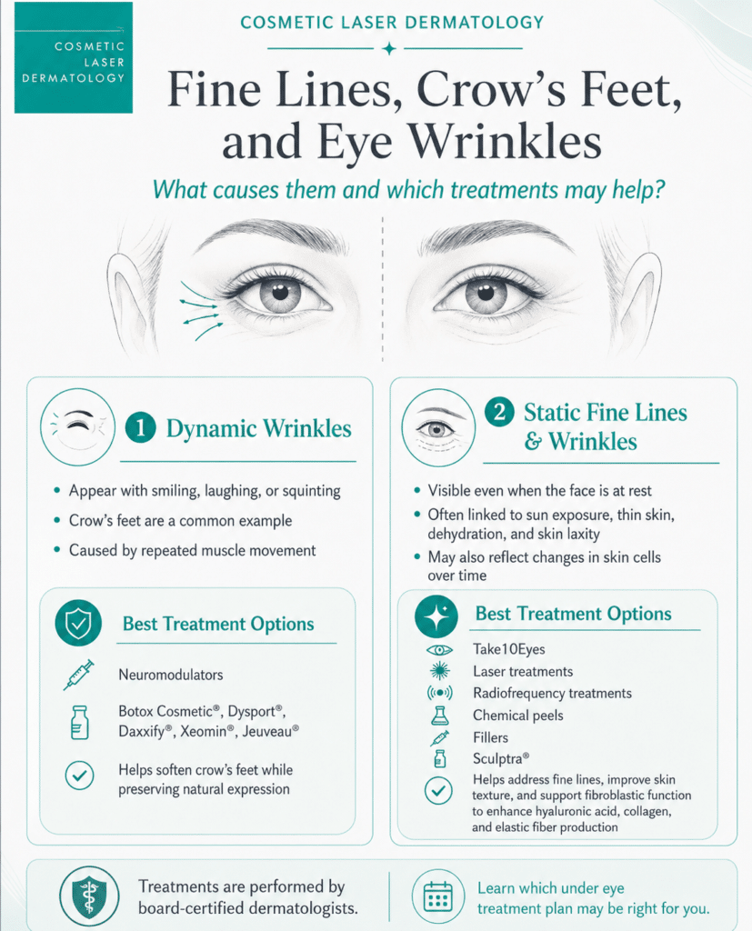 fine lines and eye wrinkles infographic