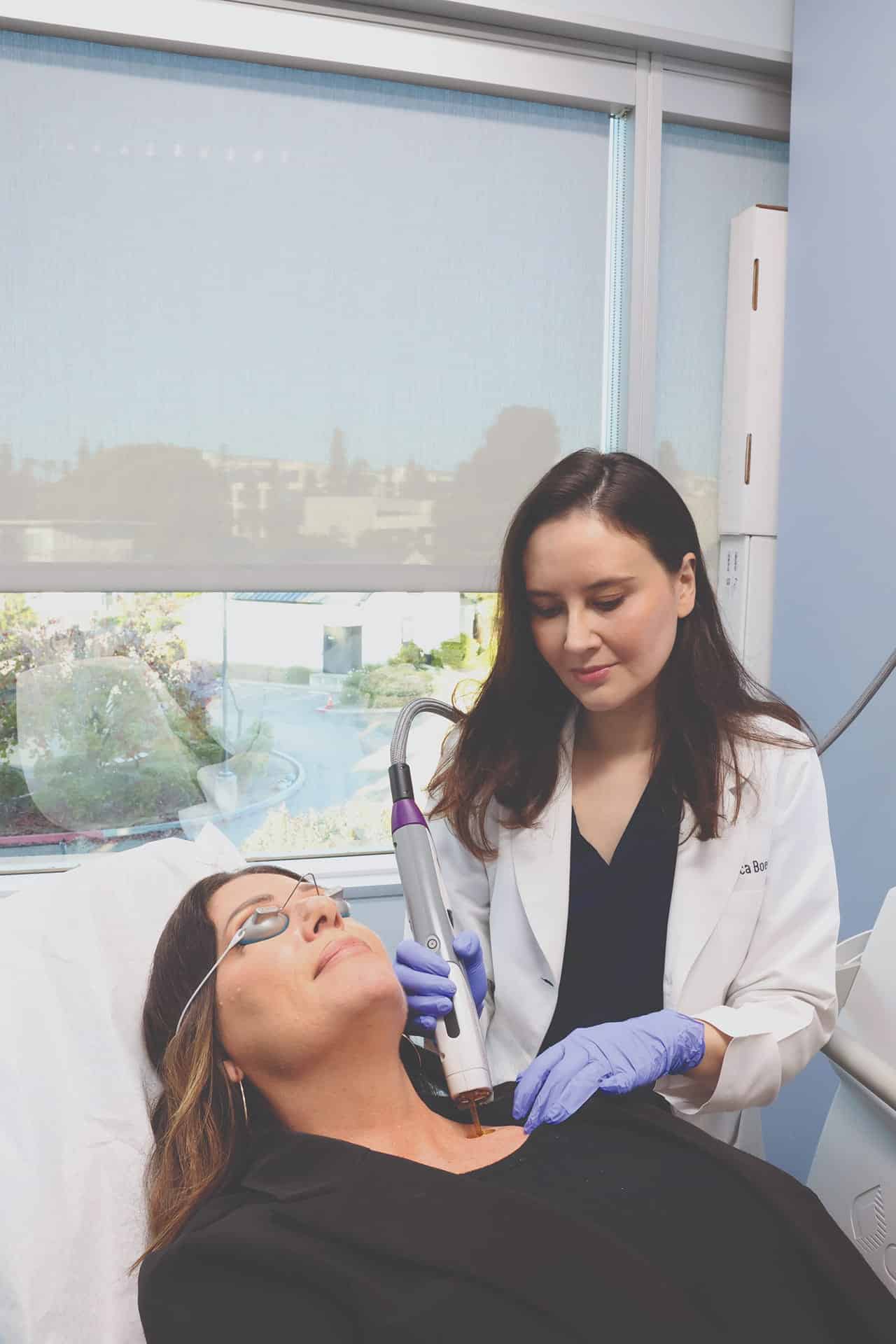 Dr. Boen with female patient