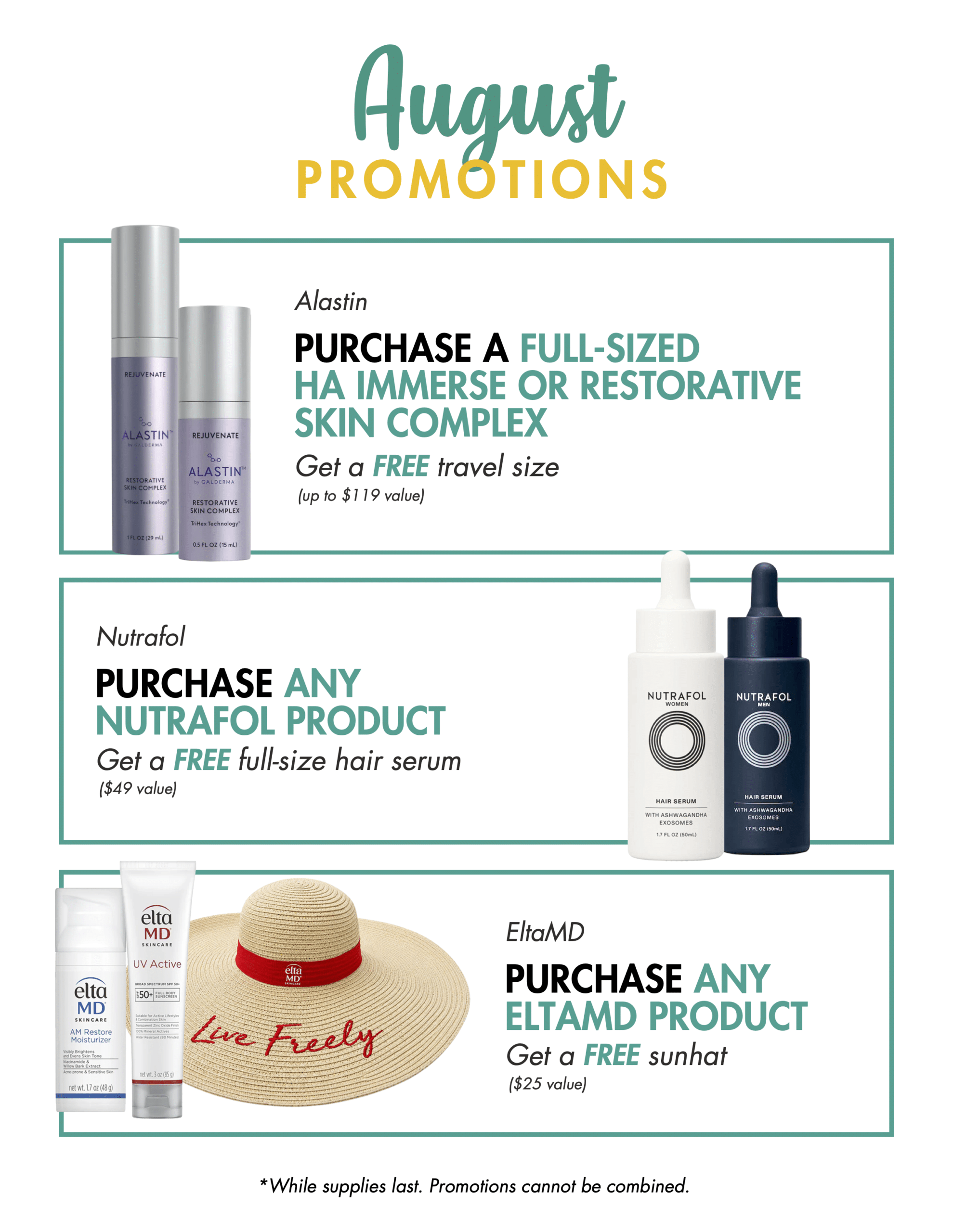 Cosmetic Laser Dermatology August 2026 In Store Promotions