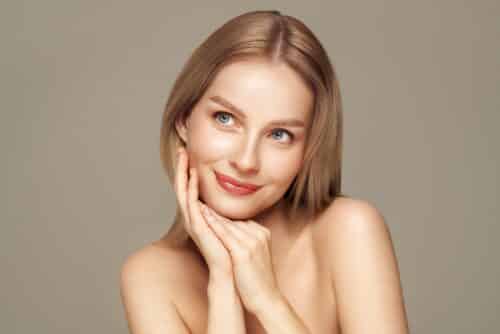 young woman with great skin