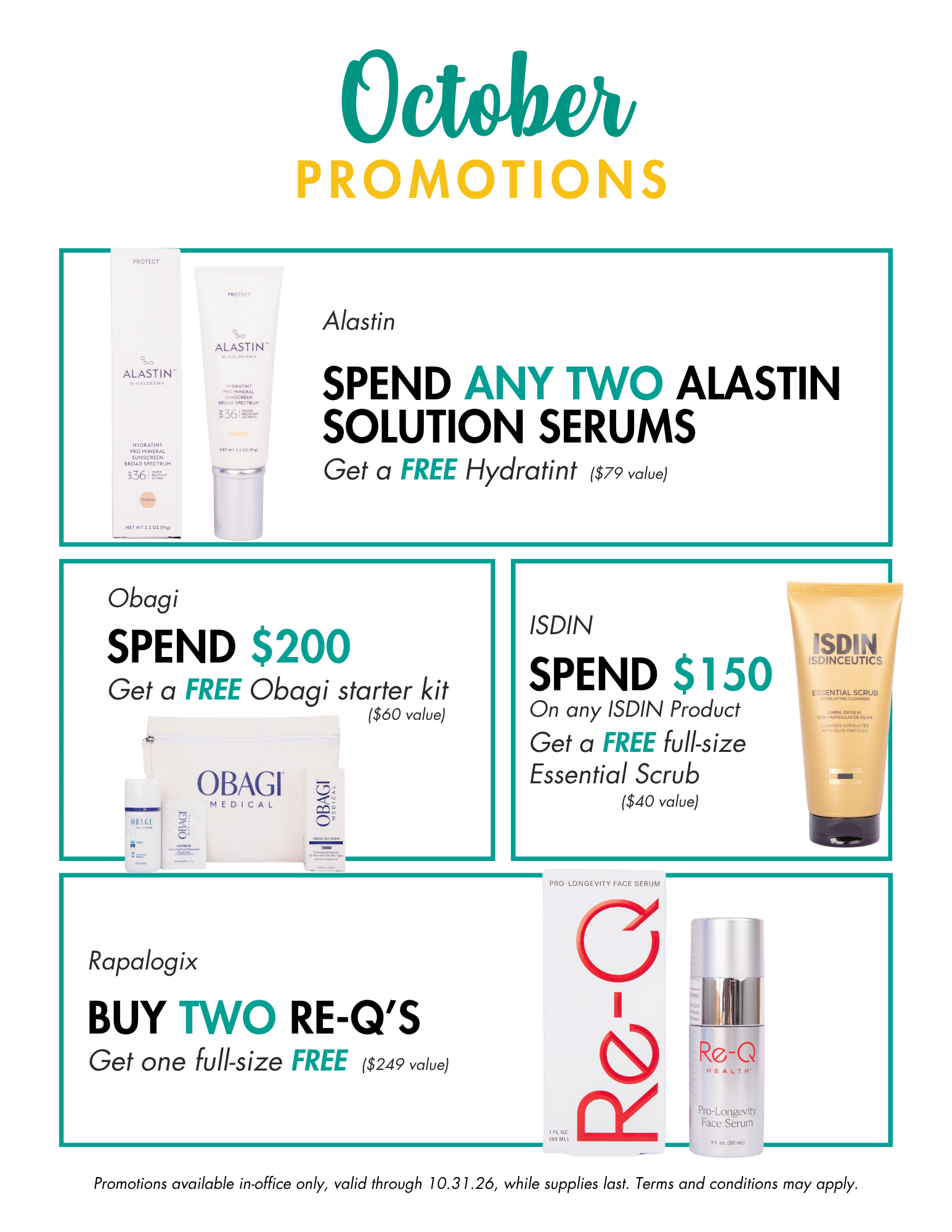 CLDerm october 2026 promotions